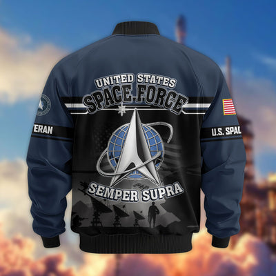 Premium US Veterans Bomber Jacket, Gifts For US Veterans, Gifts On Father's Day, Veterans Day.