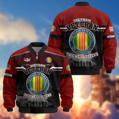 Premium US Veterans Bomber Jacket, Gifts For US Veterans, Gifts On Father's Day, Veterans Day.