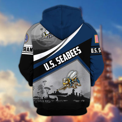 Premium US Veterans Zip Hoodie, Gifts For US Veterans, Gifts On Father's Day, Veterans Day.