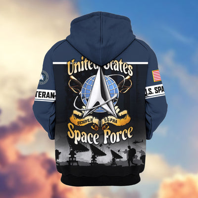 Premium US Veterans Zip Hoodie, Gifts For US Veterans, Gifts On Father's Day, Veterans Day.
