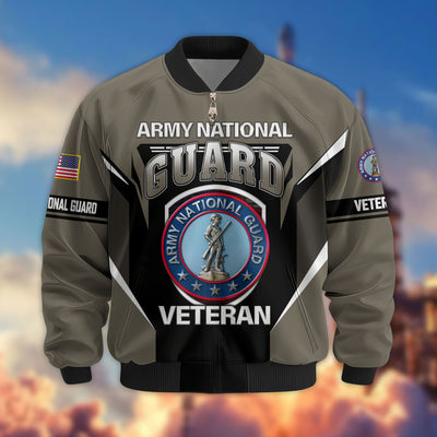 Premium US Veterans Bomber Jacket, Gifts For US Veterans, Gifts On Father's Day, Veterans Day.