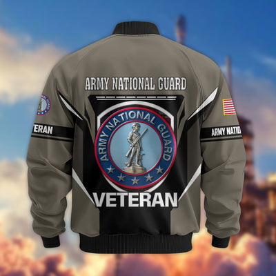 Premium US Veterans Bomber Jacket, Gifts For US Veterans, Gifts On Father's Day, Veterans Day.