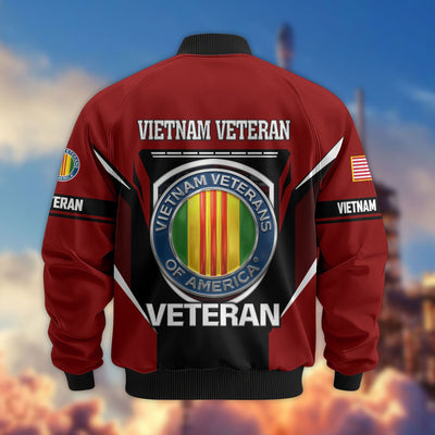 Premium US Veterans Bomber Jacket, Gifts For US Veterans, Gifts On Father's Day, Veterans Day.
