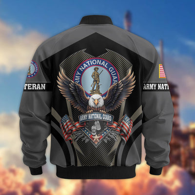 Premium US Veterans Bomber Jacket, Gifts For US Veterans, Gifts On Father's Day, Veterans Day.