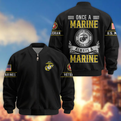 Premium US Veterans Bomber Jacket, Gifts For US Veterans, Gifts On Father's Day, Veterans Day.
