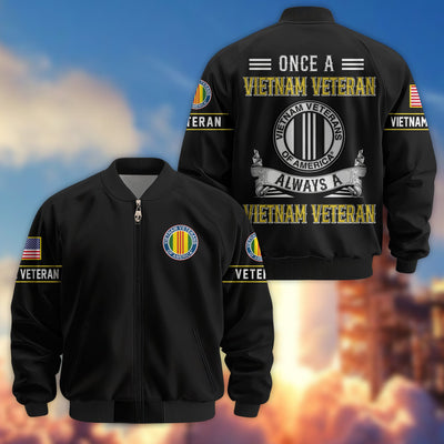 Premium US Veterans Bomber Jacket, Gifts For US Veterans, Gifts On Father's Day, Veterans Day.