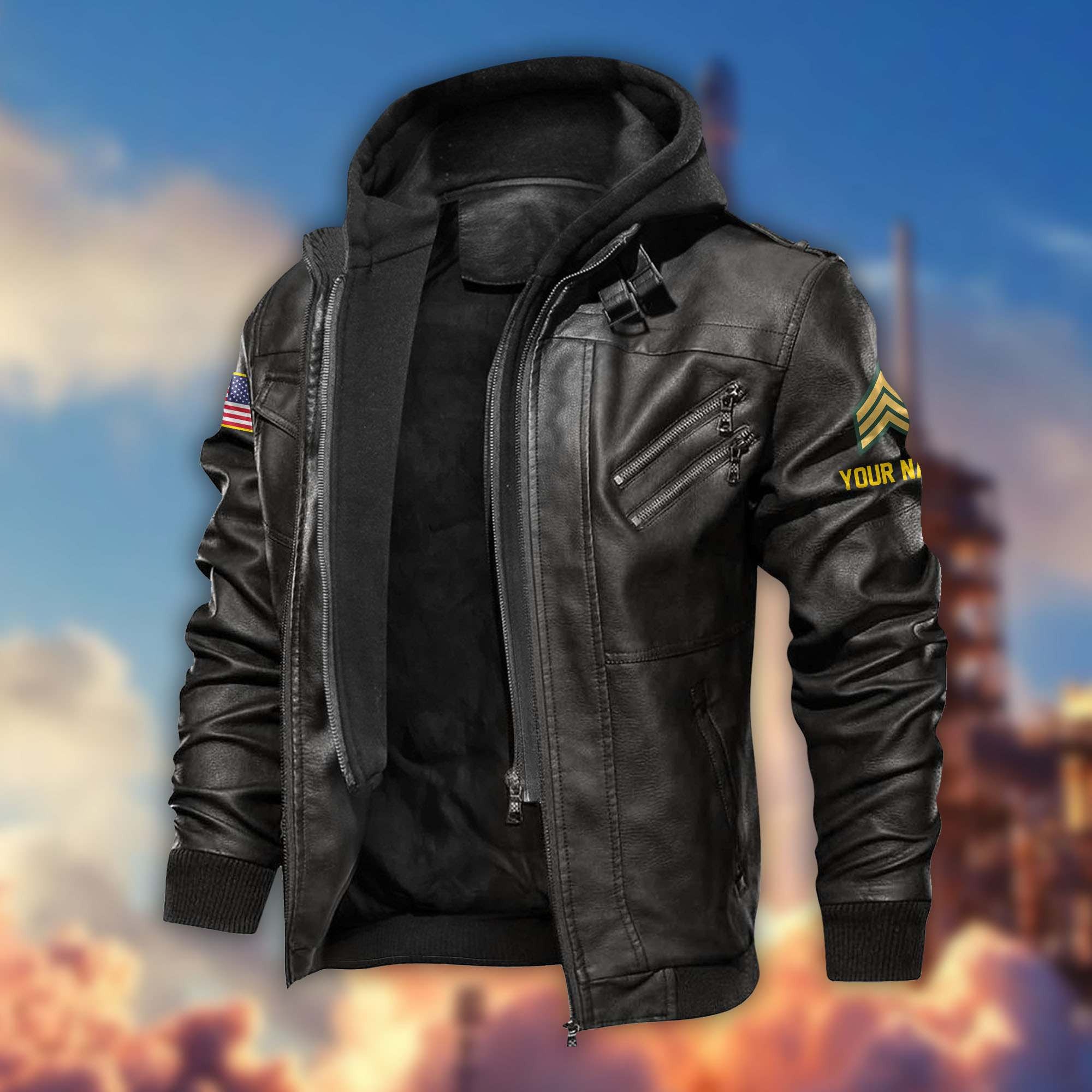Premium Being A Wife Is A Choice Being A Veteran’s Wife Is A Privilege Leather Jacket