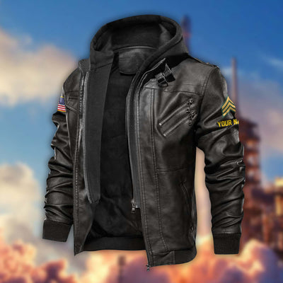 Premium Being A Wife Is A Choice Being A Veteran’s Wife Is A Privilege Leather Jacket