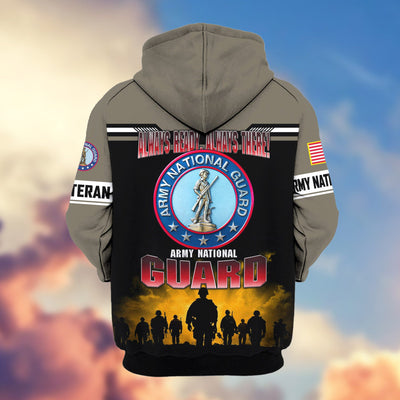 Premium US Veterans Zip Hoodie, Gifts For US Veterans, Gifts On Father's Day, Veterans Day.