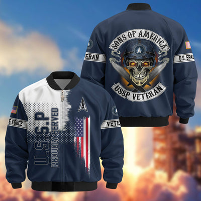 Premium Sons Of America US Veterans Bomber Jacket, Gifts For US Veterans, Gifts For Dad, Gifts On Father's Day, Veterans Day.