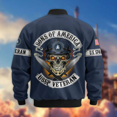 Premium Sons Of America US Veterans Bomber Jacket, Gifts For US Veterans, Gifts For Dad, Gifts On Father's Day, Veterans Day.