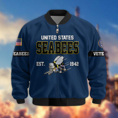 Premium US Veterans Bomber Jacket, Gifts For US Veterans, Gifts On Father's Day, Veterans Day.