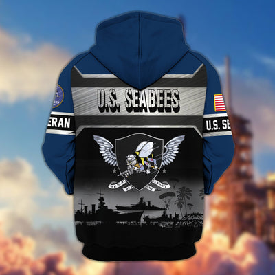 Premium US Veterans Zip Hoodie, Gifts For US Veterans, Gifts On Father's Day, Veterans Day.