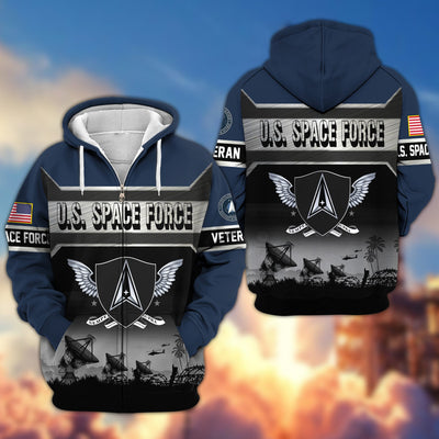 Premium US Veterans Zip Hoodie, Gifts For US Veterans, Gifts On Father's Day, Veterans Day.