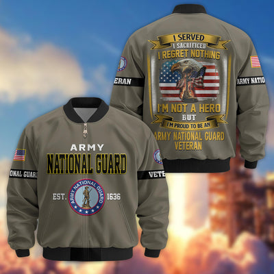 Premium US Veterans Bomber Jacket, Gifts For US Veterans, Gifts On Father's Day, Veterans Day.