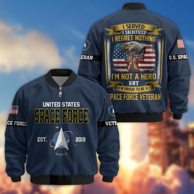 Premium US Veterans Bomber Jacket, Gifts For US Veterans, Gifts On Father's Day, Veterans Day.