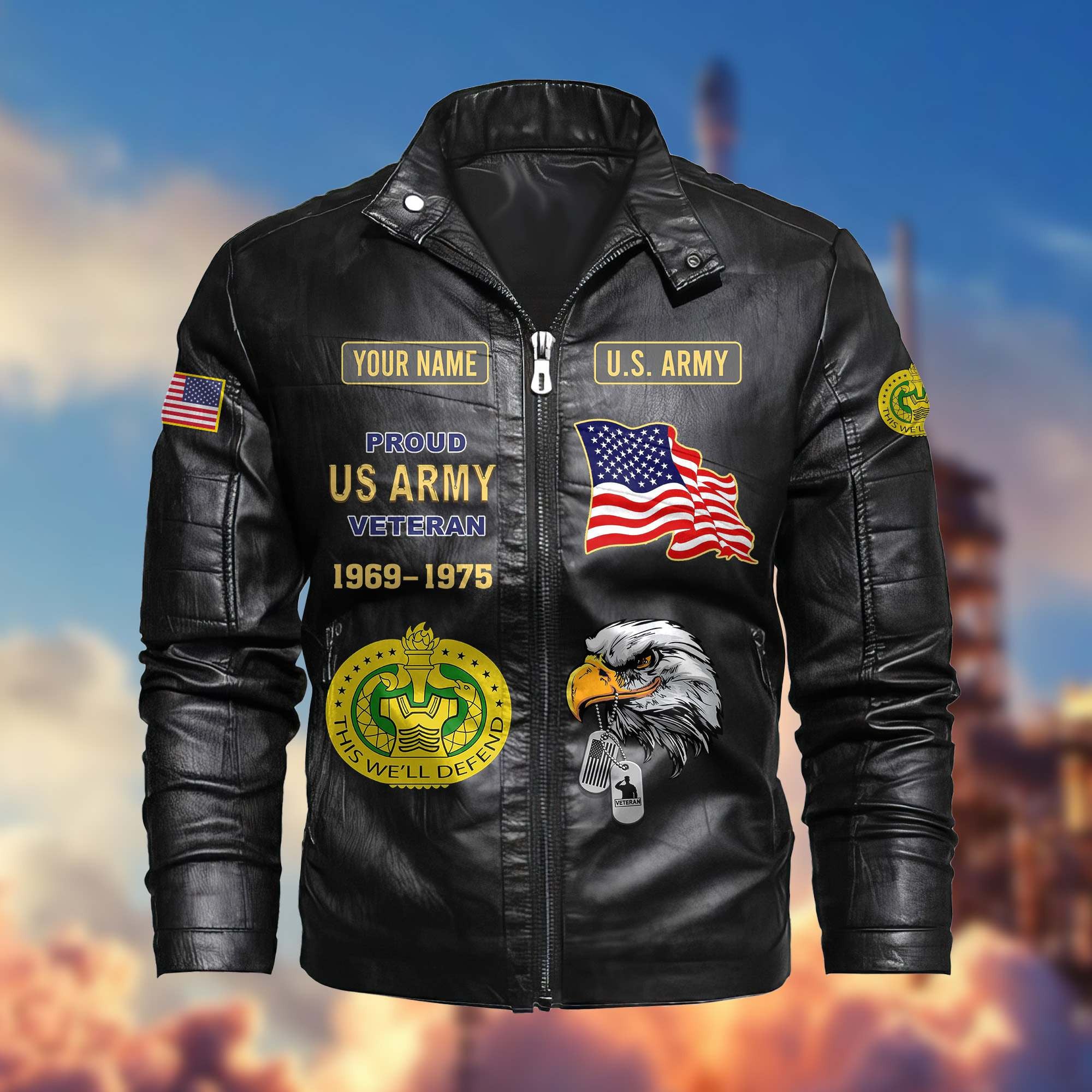 Premium Personalized US Veteran Leather Jackets