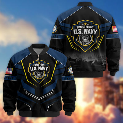 Premium US Veterans Bomber Jacket, Gifts For US Veterans, Gifts On Father's Day, Veterans Day.