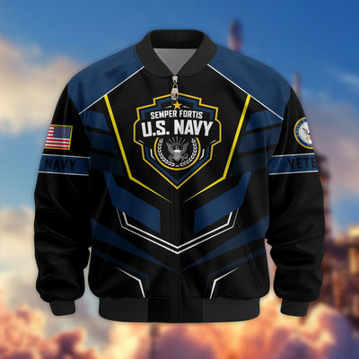 Premium US Veterans Bomber Jacket, Gifts For US Veterans, Gifts On Father's Day, Veterans Day.