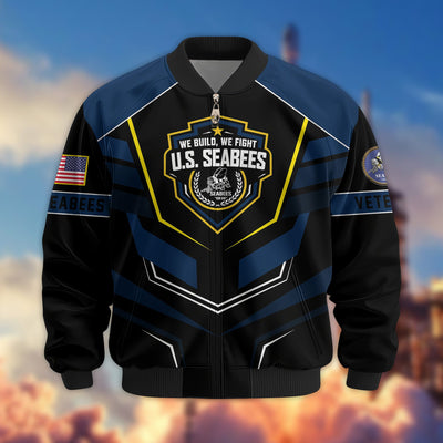 Premium US Veterans Bomber Jacket, Gifts For US Veterans, Gifts On Father's Day, Veterans Day.