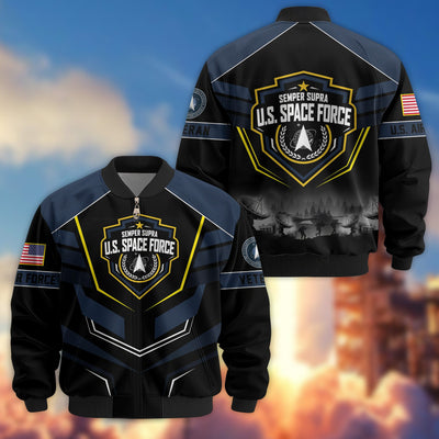 Premium US Veterans Bomber Jacket, Gifts For US Veterans, Gifts On Father's Day, Veterans Day.