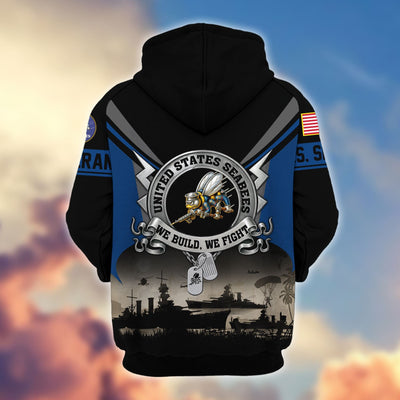 Premium US Veterans Zip Hoodie, Gifts For US Veterans, Gifts On Father's Day, Veterans Day.