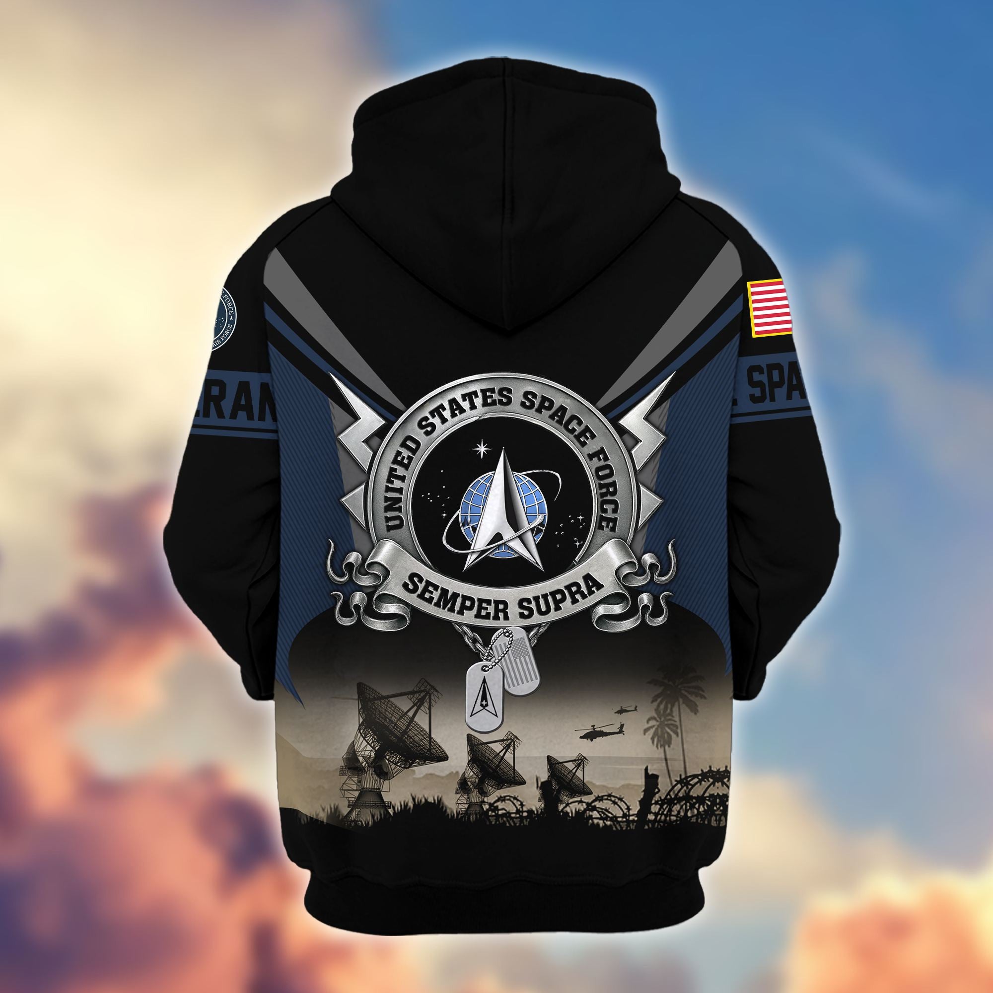 Premium US Veterans Zip Hoodie, Gifts For US Veterans, Gifts On Father's Day, Veterans Day.