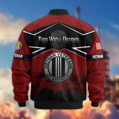 Premium US Veterans Bomber Jacket, Gifts For US Veterans, Gifts On Father's Day, Veterans Day.