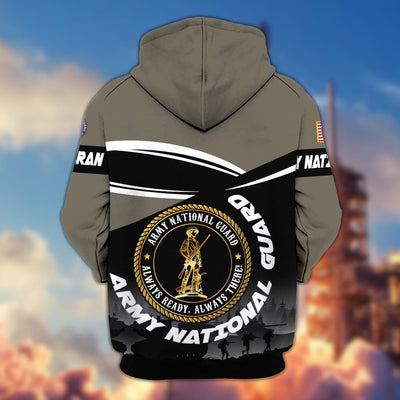 Premium US Veterans Zip Hoodie, Gifts For US Veterans, Gifts On Father's Day, Veterans Day.