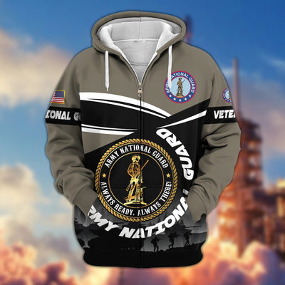 Premium US Veterans Zip Hoodie, Gifts For US Veterans, Gifts On Father's Day, Veterans Day.