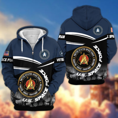 Premium US Veterans Zip Hoodie, Gifts For US Veterans, Gifts On Father's Day, Veterans Day.