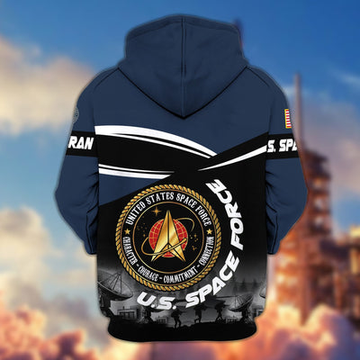 Premium US Veterans Zip Hoodie, Gifts For US Veterans, Gifts On Father's Day, Veterans Day.
