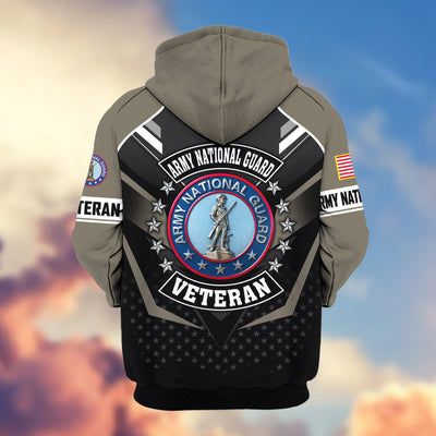 Premium US Veterans Zip Hoodie, Gifts For US Veterans, Gifts On Father's Day, Veterans Day.