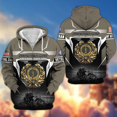 Premium US Veterans Zip Hoodie, Gifts For US Veterans, Gifts On Father's Day, Veterans Day.