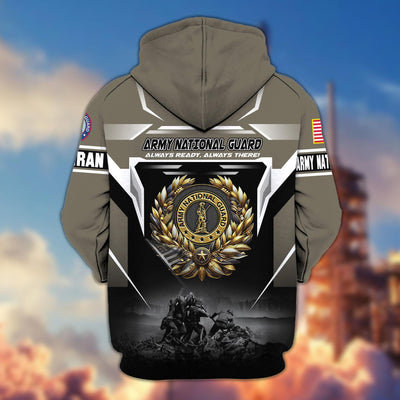 Premium US Veterans Zip Hoodie, Gifts For US Veterans, Gifts On Father's Day, Veterans Day.
