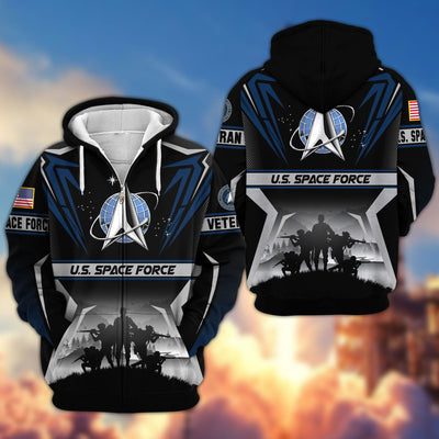 Premium US Veterans Zip Hoodie, Gifts For US Veterans, Gifts On Father's Day, Veterans Day.
