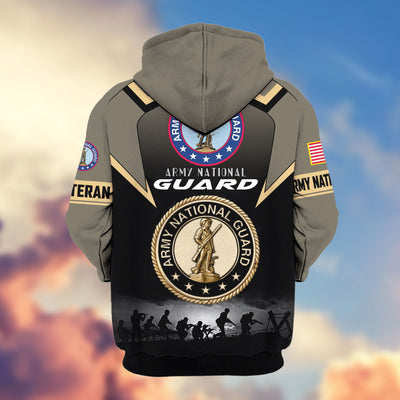 Premium US Veterans Zip Hoodie, Gifts For US Veterans, Gifts On Father's Day, Veterans Day.