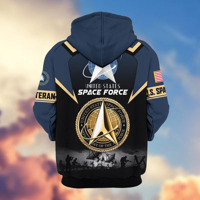 Premium US Veterans Zip Hoodie, Gifts For US Veterans, Gifts On Father's Day, Veterans Day.