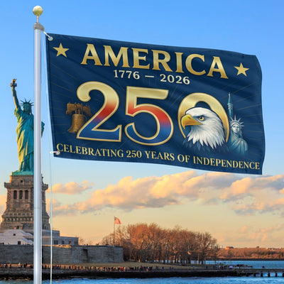 Premium America 250th Anniversary Grommet Flag, America 250th Flag, America 250th Birthday, Best Gifts On Independence Day, Veterans Day.