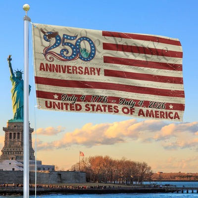Premium America 250th Anniversary Grommet Flag, America 250th Flag, America 250th Birthday, Best Gifts On Independence Day, Veterans Day.