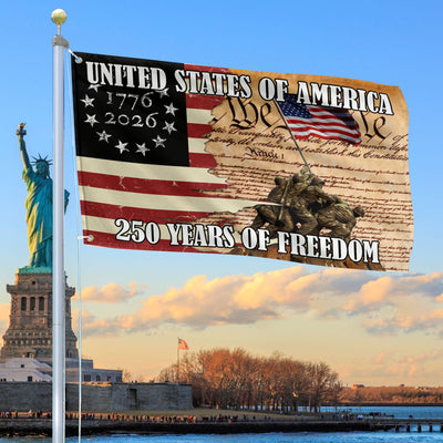 Premium America 250th Anniversary Grommet Flag, America 250th Flag, America 250th Birthday, Best Gifts On Independence Day, Veterans Day.