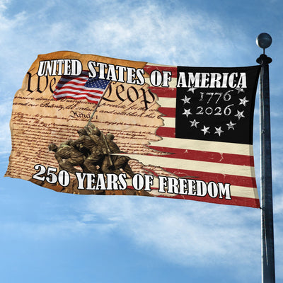 Premium America 250th Anniversary Grommet Flag, America 250th Flag, America 250th Birthday, Best Gifts On Independence Day, Veterans Day.