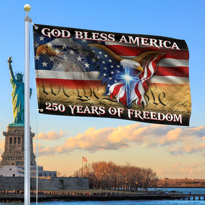 Premium America 250th Anniversary Grommet Flag, America 250th Flag, America 250th Birthday, Best Gifts On Independence Day, Veterans Day.