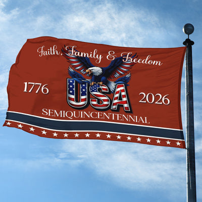 Premium America 250th Anniversary Grommet Flag, America 250th Flag, America 250th Birthday, Best Gifts On Independence Day, Veterans Day.
