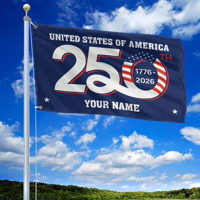 Premium Custom America 250th Anniversary Grommet Flag, America 250th Flag, America 250th Birthday, Best Gifts On Independence Day, Veterans Day.