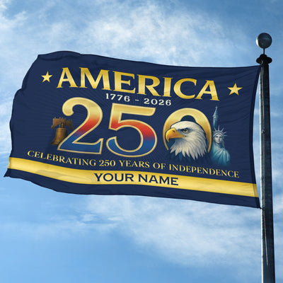 Premium Custom America 250th Anniversary Grommet Flag, America 250th Flag, America 250th Birthday, Best Gifts On Independence Day, Veterans Day.