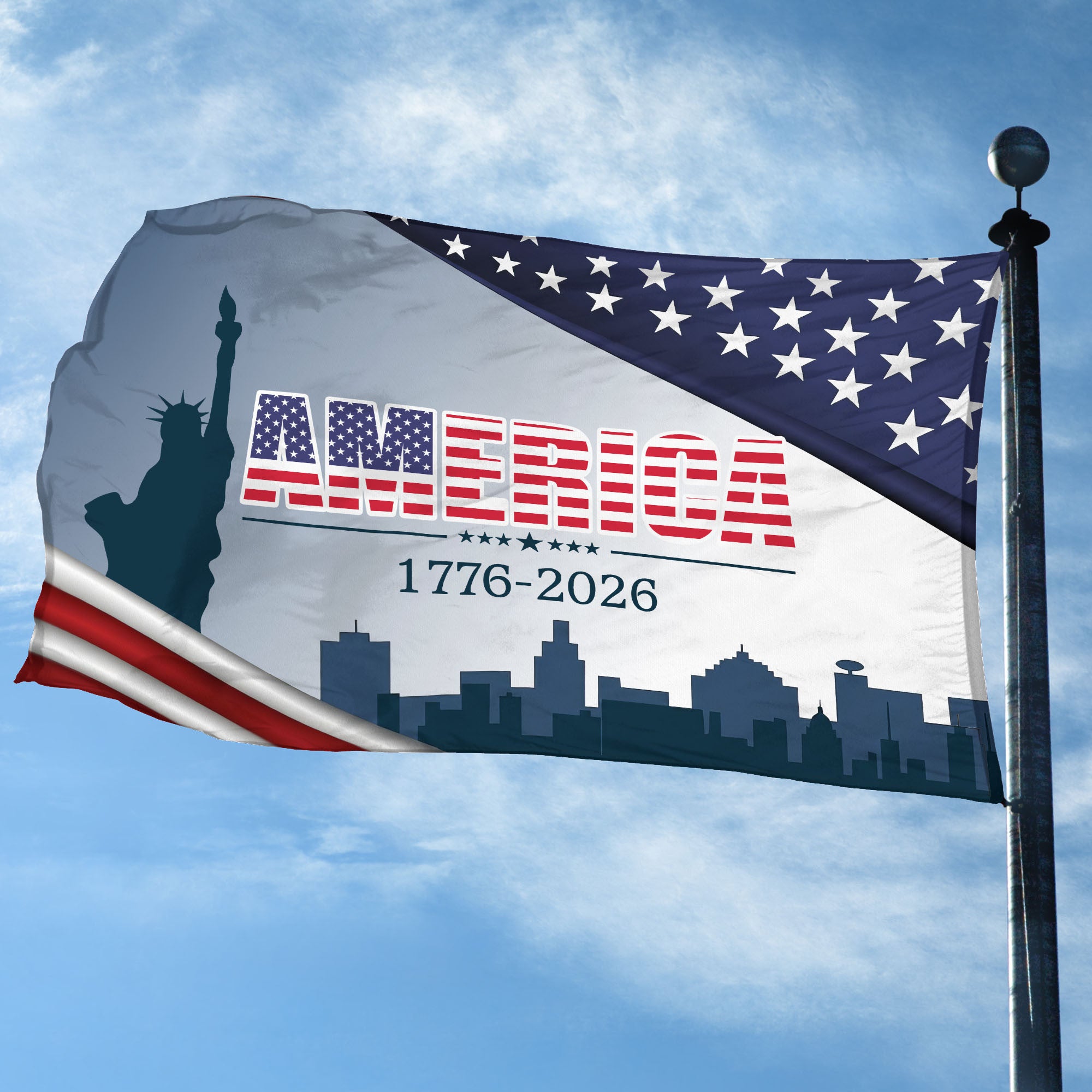Premium America 250th Anniversary Grommet Flag, America 250th Flag, America 250th Birthday, Best Gifts On Independence Day, Veterans Day.