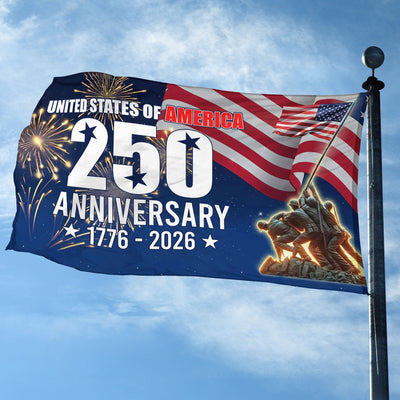 Premium America 250th Anniversary Grommet Flag, America 250th Flag, America 250th Birthday, Best Gifts On Independence Day, Veterans Day.