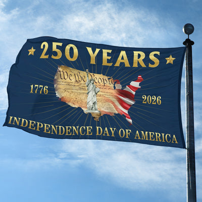 Premium America 250th Anniversary Grommet Flag, America 250th Flag, America 250th Birthday, Best Gifts On Independence Day, Veterans Day.