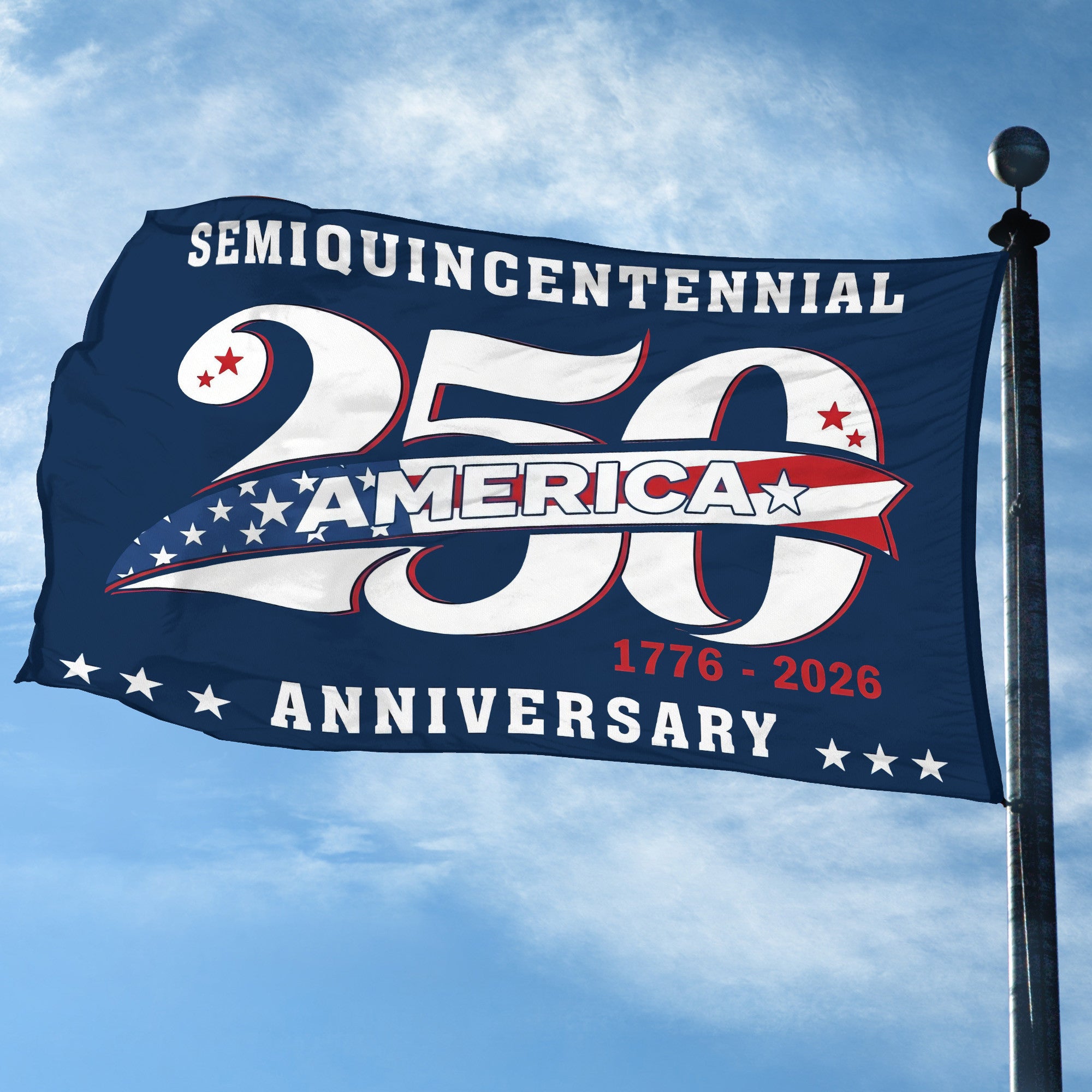 Premium America 250th Anniversary Grommet Flag, America 250th Flag, America 250th Birthday, Best Gifts On Independence Day, Veterans Day.